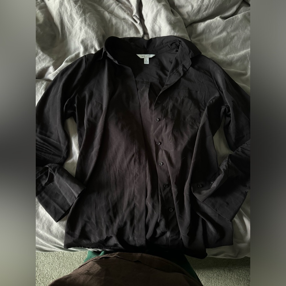 black button down